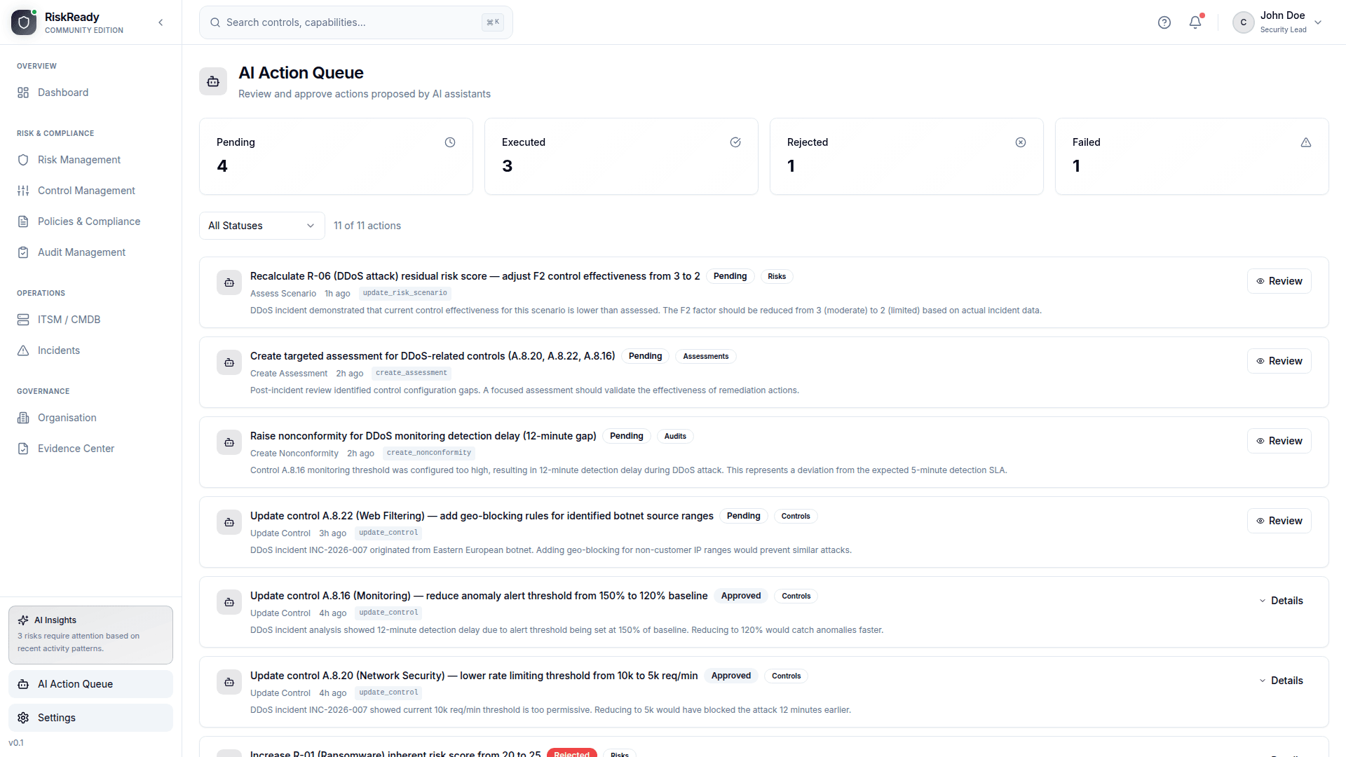 MCP approvals screenshot